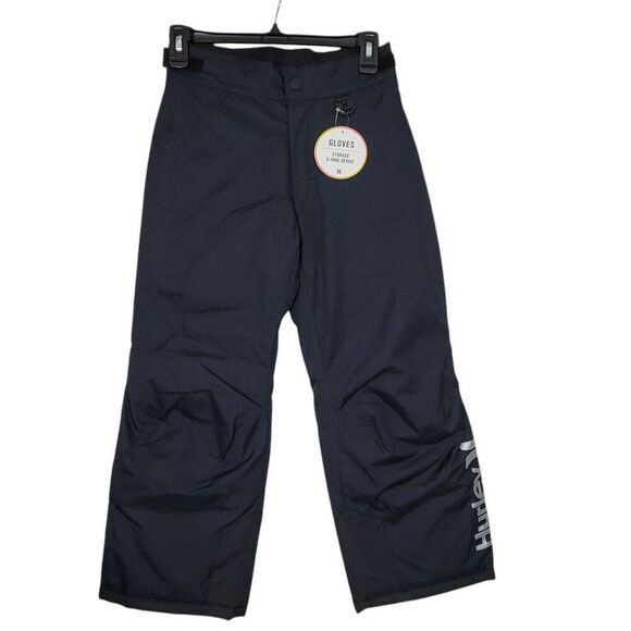 Hurley Snow Pant Girl Size Small 8-10 Year Adaptive EZ Grow Ski Black Adjustable - Picture 1 of 16